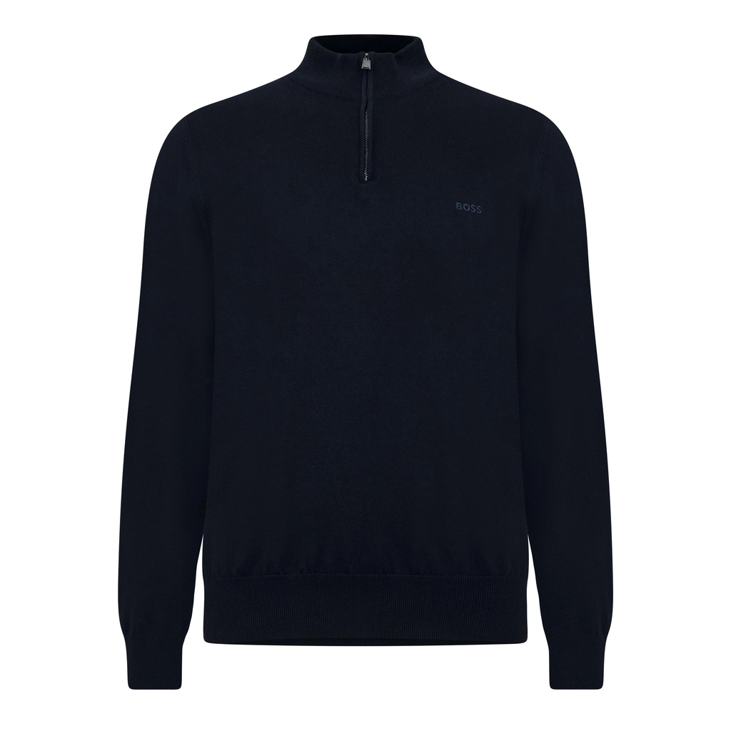 Hugo Boss Padro Quarter Zip Sweater - Dark Blue 404